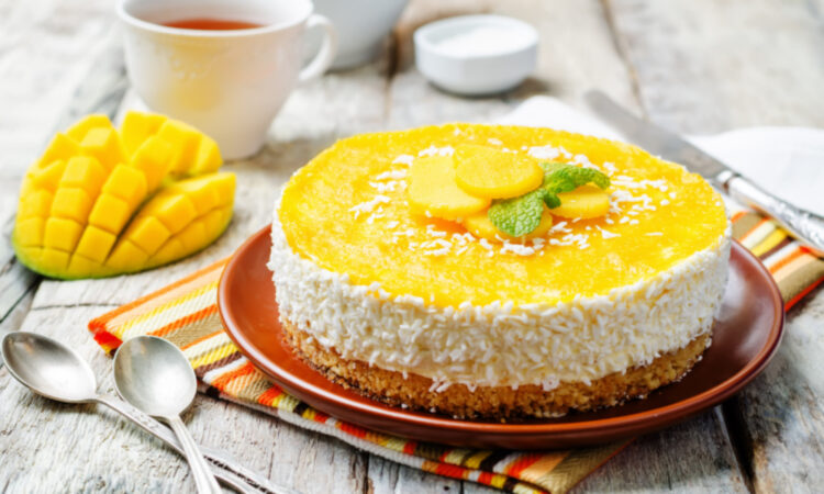 Mango mousse cake